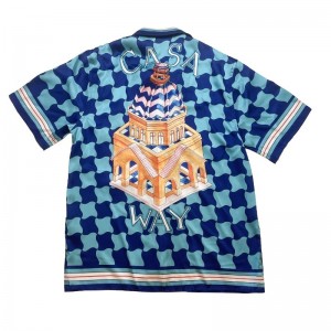 「#3103」Casablanca Diamond-shaped castle, loose and trendy brand of short sleeves
