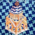 「#3103」Casablanca Diamond-shaped castle, loose and trendy brand of short sleeves