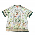 「#3104」Casablanca Graffiti flower printed silk shirt