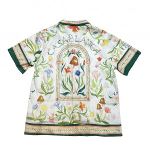 「#3104」Casablanca Graffiti flower printed silk shirt