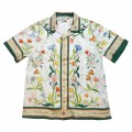 「#3104」Casablanca Graffiti flower printed silk shirt
