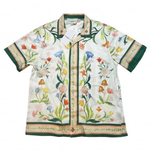 「#3104」Casablanca Graffiti flower printed silk shirt