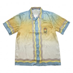 「#3116」Casablanca PROM party thinning print lazy casual n style shirt