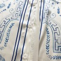 「#3117」Casablanca 23SS Blue Marble Swan Hawaiian long sleeve shirt