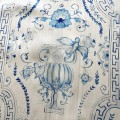 「#3117」Casablanca 23SS Blue Marble Swan Hawaiian long sleeve shirt