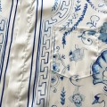 「#3117」Casablanca 23SS Blue Marble Swan Hawaiian long sleeve shirt