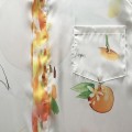 「#3128」Casablanca Dotted orange silk blouse with loose, thin sleeves