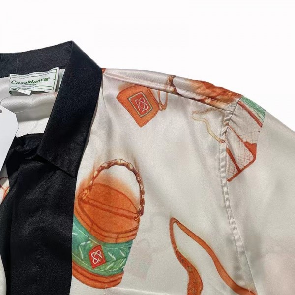 Casablanca Handbag long-sleeved shirt