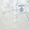 「#3131」Casablanca White blue flying fish, Sicily, long sleeve shirt