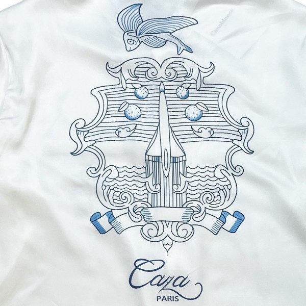Casablanca White blue flying fish, Sicily, long sleeve shirt