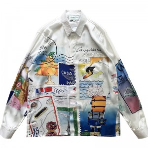 「#3132」Casablanca Swan long sleeve shirt