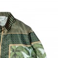 「#3133」Casablanca Alchemy print sun and moon sign totem silk long-sleeved shirt