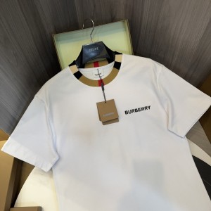 「#3150」Burberry 2024ss latest logo embroidered cotton short-sleeved t-shirt