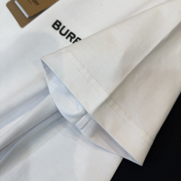Burberry 2024ss latest logo embroidered cotton short-sleeved t-shirt