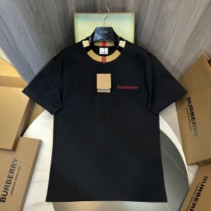 「#3151」Burberry 2024ss latest logo embroidered cotton short-sleeved t-shirt