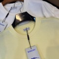 「#3154」Burberry 2024ss the latest white cloth cuffs stitching small war horse printed cotton t-shirt
