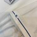 「#3155」Burberry 2024ss the latest white cloth cuffs stitching small war horse printed cotton t-shirt