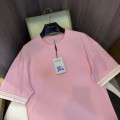 「#3156」Burberry 2024ss the latest white cloth cuffs stitching small war horse printed cotton t-shirt