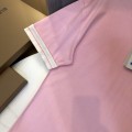 「#3156」Burberry 2024ss the latest white cloth cuffs stitching small war horse printed cotton t-shirt