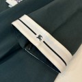 「#3157」Burberry 2024ss the latest white cloth cuffs stitching small war horse printed cotton t-shirt