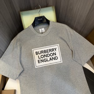 「#3163」Burberry 2024ss latest, logo printed cotton three-dimensional loose t-shirt