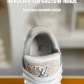 「#3165」【Handmade Custom】Louis Vuitton Himalayan Crocodile Leather Trainer Sneakers
