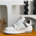 「#3165」【Handmade Custom】Louis Vuitton Himalayan Crocodile Leather Trainer Sneakers