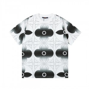 「#3170」Louis Vuitton Watercolor four-leaf grass water-dyed t-shirt
