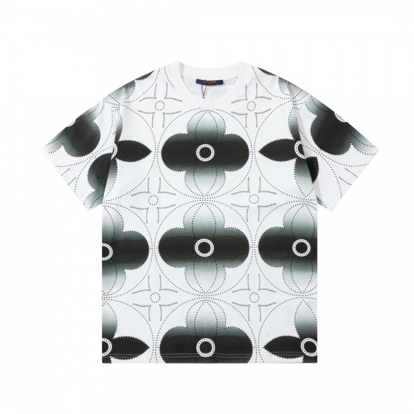 「#3170」Louis Vuitton Watercolor four-leaf grass water-dyed t-shirt