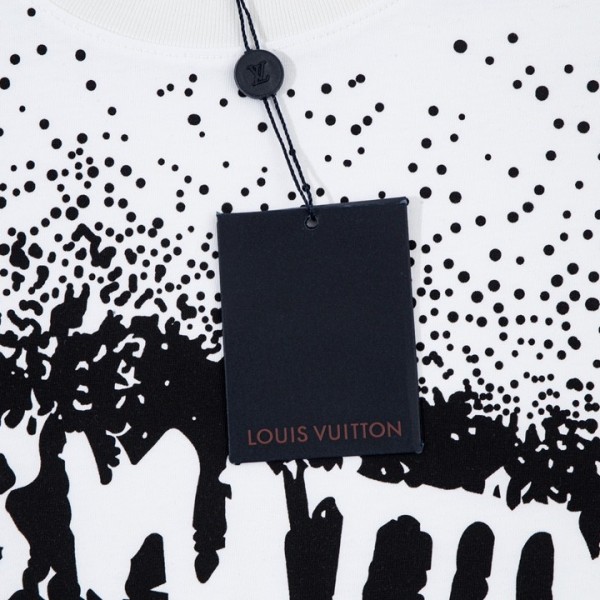 Louis Vuitton Ink-jet, graffiti Logo t-shirt