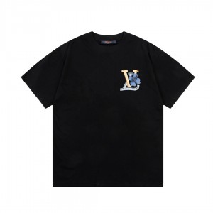 「#3179」Louis Vuitton Flowers printed with colored lettering t-shirt