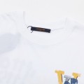 「#3180」Louis Vuitton Flowers printed with colored lettering t-shirt