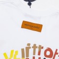 「#3180」Louis Vuitton Flowers printed with colored lettering t-shirt