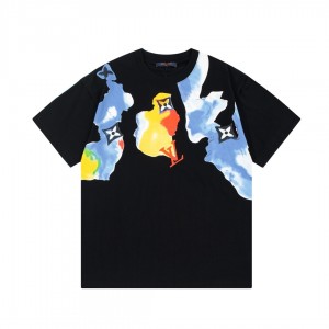 「#3181」Louis Vuitton Watercolor graffiti art printing t-shirt
