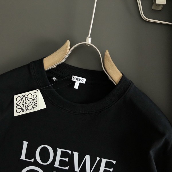 LOEWE Black reflective process printing T-shirt