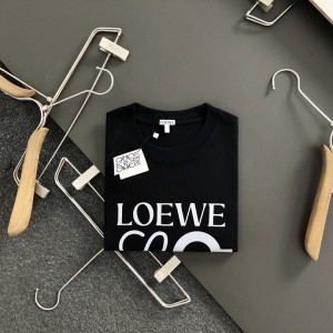 「#3189」LOEWE Black reflective process printing T-shirt