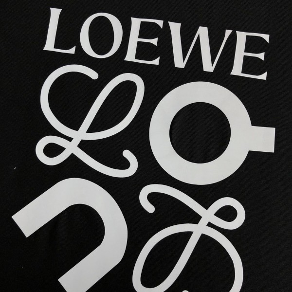 LOEWE Black reflective process printing T-shirt