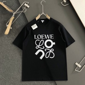 「#3189」LOEWE Black reflective process printing T-shirt