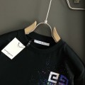 「#3190」Givenchy Hand-painted colored splash-ink letters t-shirt