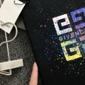 「#3190」Givenchy Hand-painted colored splash-ink letters t-shirt