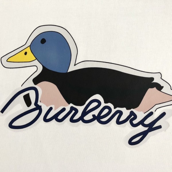 Burberry Black reachable duck cartoon footprint T-shirt