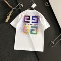 「#3207」Givenchy Hand-painted colored splash-ink letters t-shirt