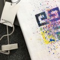 「#3207」Givenchy Hand-painted colored splash-ink letters t-shirt