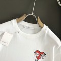 「#3208」Givenchy Cartoon embroidery classic logo of love t-shirt