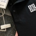 「#3211」Givenchy Monochrome embroidered polo shirt with lapel