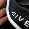 「#3211」Givenchy Monochrome embroidered polo shirt with lapel