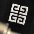 「#3211」Givenchy Monochrome embroidered polo shirt with lapel