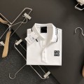 「#3213」Givenchy Monochrome embroidered polo shirt with lapel