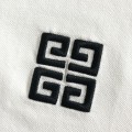 「#3213」Givenchy Monochrome embroidered polo shirt with lapel