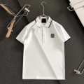 「#3213」Givenchy Monochrome embroidered polo shirt with lapel